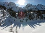 Da Carona al Lago di Fregabolgia con tanta neve sul tracciato di ciaspolatori mattinieri il 10 gennaio 09 - FOTOGALLERY